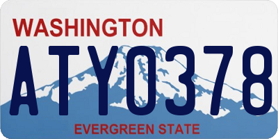 WA license plate ATY0378