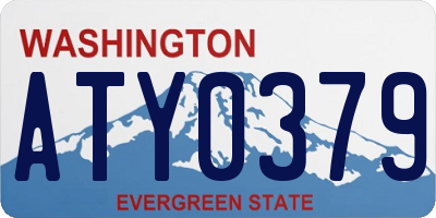 WA license plate ATY0379