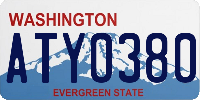 WA license plate ATY0380