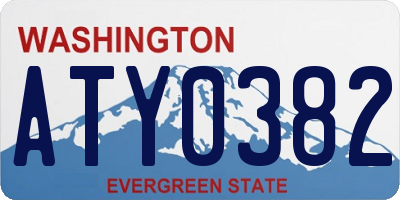 WA license plate ATY0382