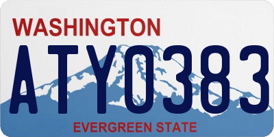 WA license plate ATY0383