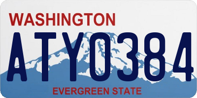 WA license plate ATY0384