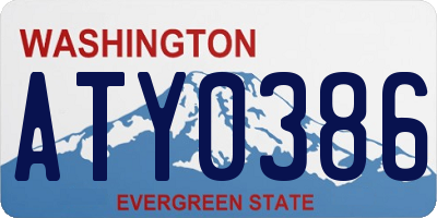 WA license plate ATY0386