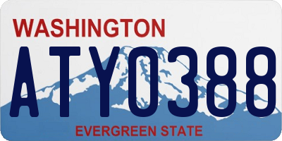 WA license plate ATY0388