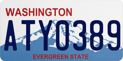 WA license plate ATY0389