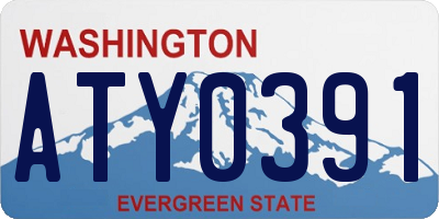 WA license plate ATY0391