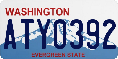 WA license plate ATY0392
