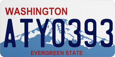 WA license plate ATY0393