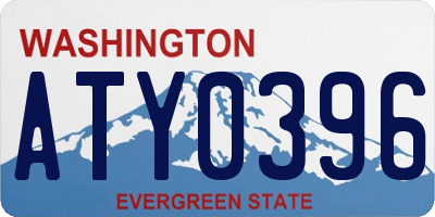 WA license plate ATY0396