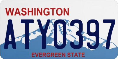 WA license plate ATY0397