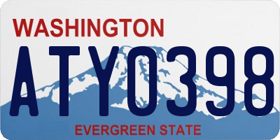 WA license plate ATY0398