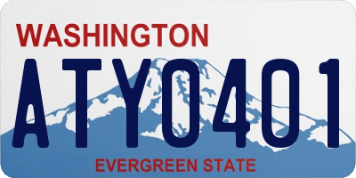 WA license plate ATY0401