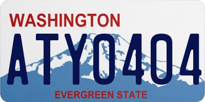 WA license plate ATY0404
