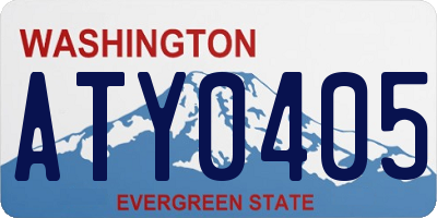 WA license plate ATY0405
