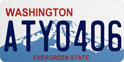 WA license plate ATY0406