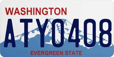 WA license plate ATY0408