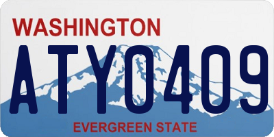 WA license plate ATY0409