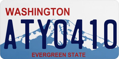 WA license plate ATY0410