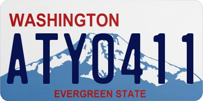 WA license plate ATY0411