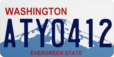 WA license plate ATY0412