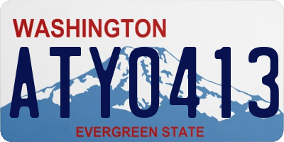 WA license plate ATY0413