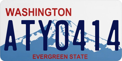 WA license plate ATY0414