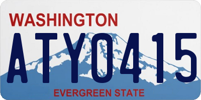 WA license plate ATY0415