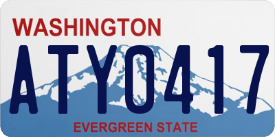 WA license plate ATY0417