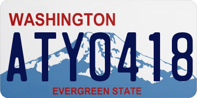 WA license plate ATY0418