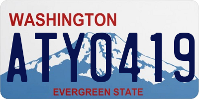 WA license plate ATY0419
