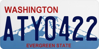 WA license plate ATY0422