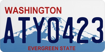 WA license plate ATY0423
