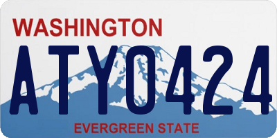 WA license plate ATY0424
