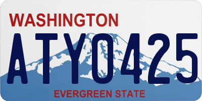 WA license plate ATY0425