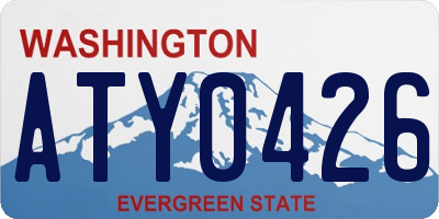 WA license plate ATY0426