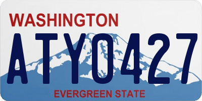WA license plate ATY0427