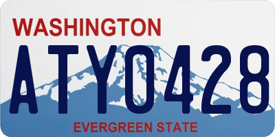 WA license plate ATY0428