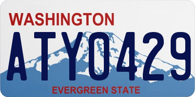 WA license plate ATY0429