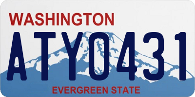 WA license plate ATY0431