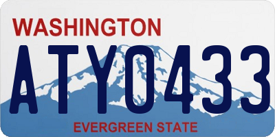 WA license plate ATY0433