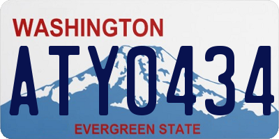 WA license plate ATY0434