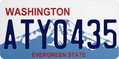 WA license plate ATY0435