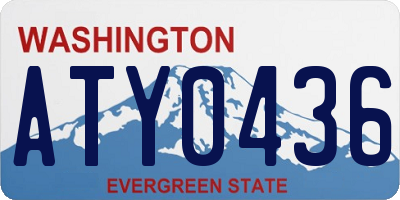 WA license plate ATY0436