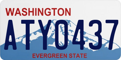 WA license plate ATY0437