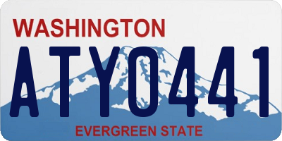 WA license plate ATY0441