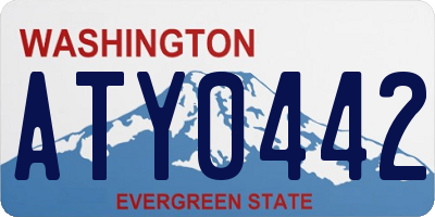 WA license plate ATY0442