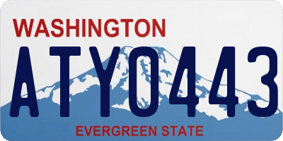WA license plate ATY0443