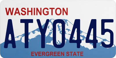 WA license plate ATY0445