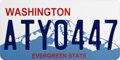WA license plate ATY0447