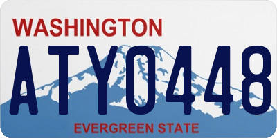 WA license plate ATY0448